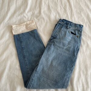 unique spliced jeans